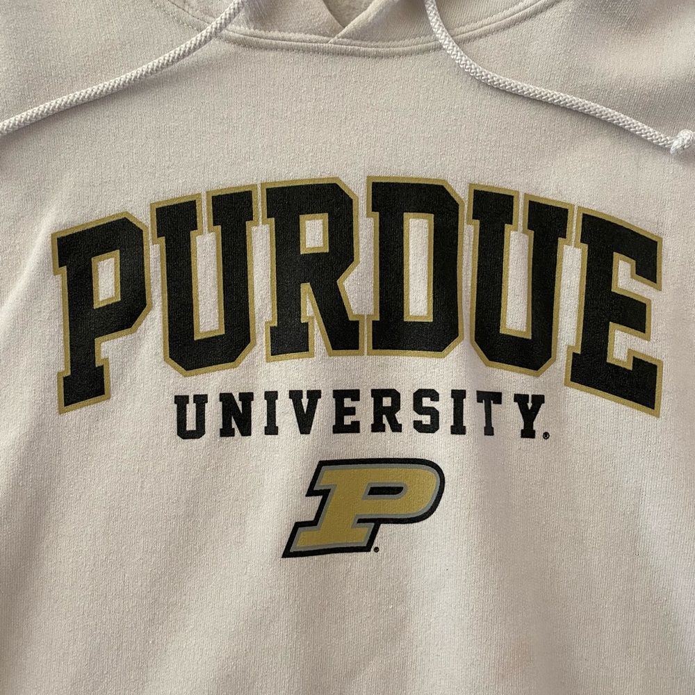 White Purdue hoodie